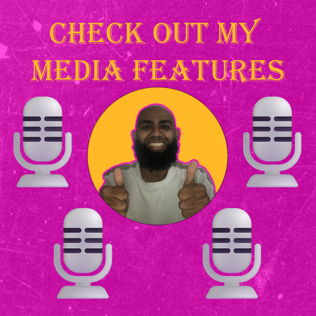Graphic produced on Photoshop promoting the webpage to find media features.
