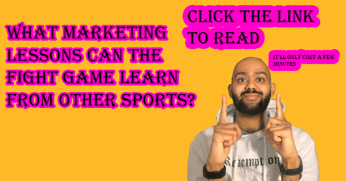 What marketing lessons can the fight game learn from other sports?